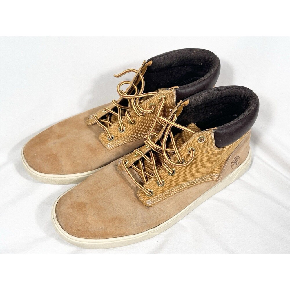 Timberland Groveton Chukka Boots Men’s US 9.5 Wheat Leather Canvas Boots 9463B